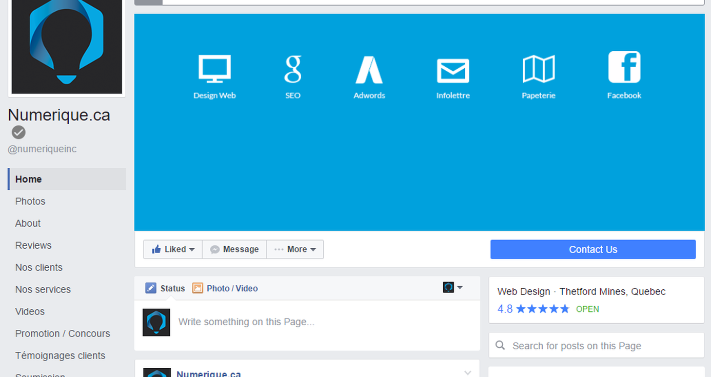 Facebook a commencé à pousser des nouveaux visuels pour les pages d'entreprises
